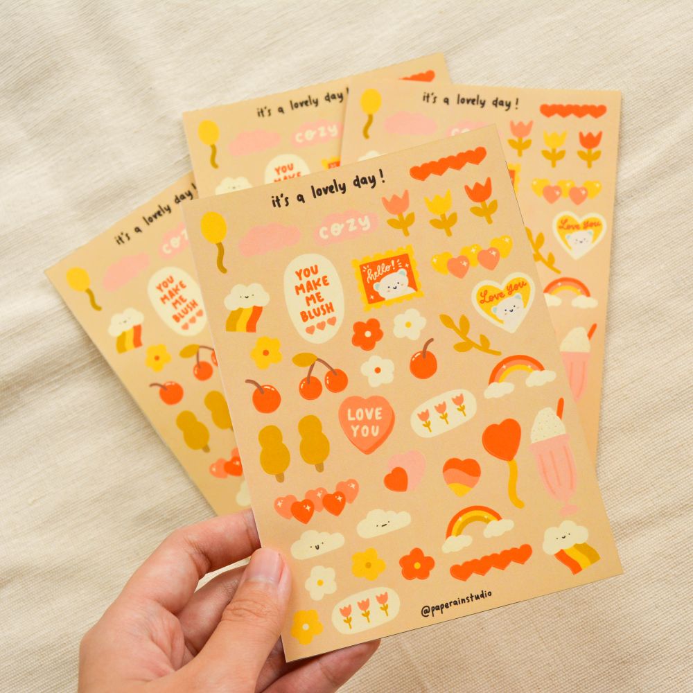 it's a lovely day sticker sheet
